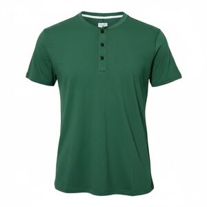 💚 Rag & Bone Men’s Short‎ Sleeve Henley XS (Fits S) 🔘 Forest Green Luxe Basics